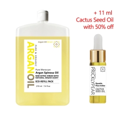 Raw Argan Oil with Natural Argan Scent -210 ml  / 7.4 fl oz  Eco-Refill