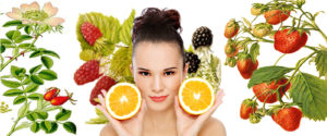 Woman Face and Fruit
